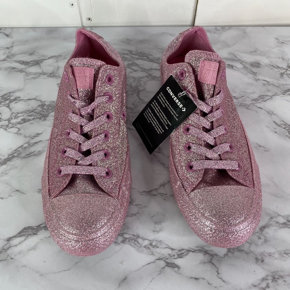 Converse Chuck Taylor Low Glitter Pink Sneaker - Picture 2 of 5